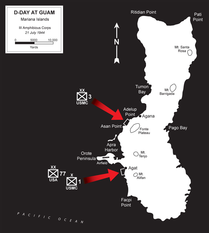 D-Day at Guam by Karen Carr