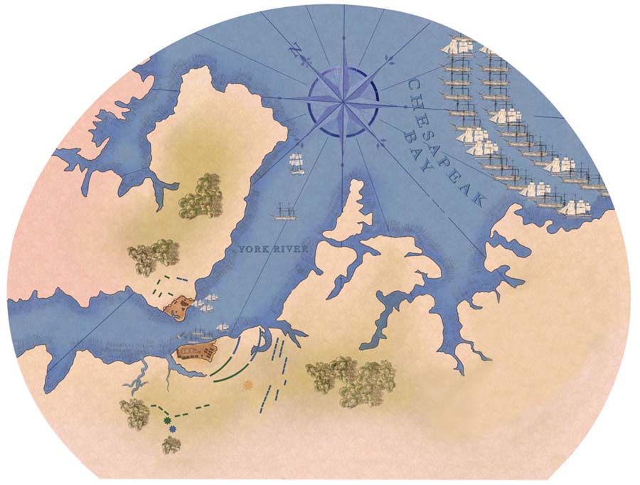 Yorktown Battle Map by Karen Carr